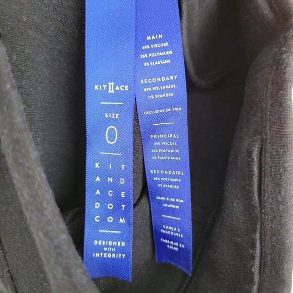 Kit and Ace Navy Midnight Blue Cuffed York Pants Pull On Stretchy Trouser Size 0 - Picture 14 of 16